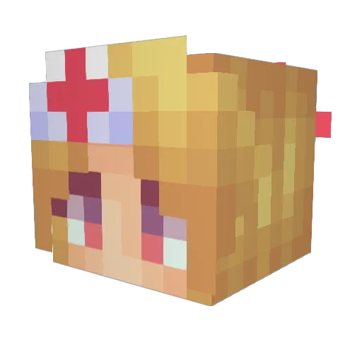 p44p Minecraft avatar head, 3D render