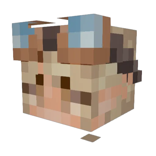 p4dda Minecraft avatar head, 3D render