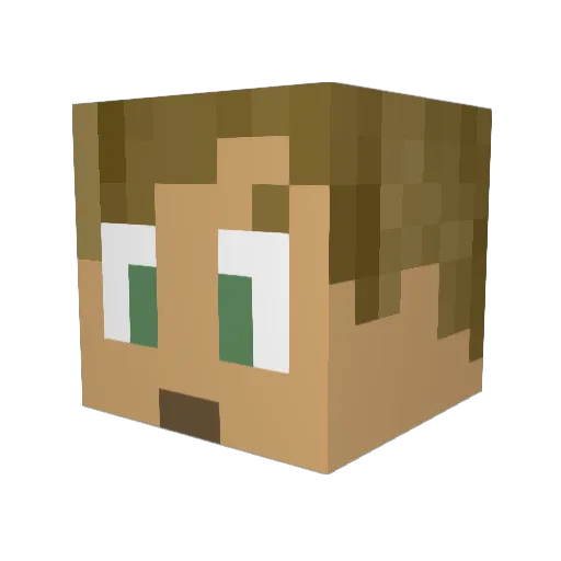 p4hw Minecraft avatar head, 3D render