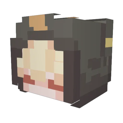 p4lo27 Minecraft avatar head, 3D render