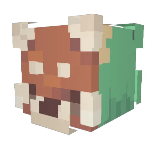 p4ndroux Minecraft avatar head, 3D render