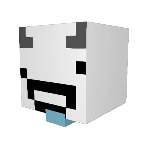 p4p3rt0w3l Minecraft avatar head, 3D render