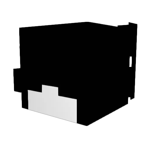 p4sd Minecraft avatar head, 3D render
