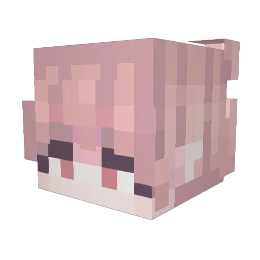 p4u_ Minecraft avatar head, 3D render