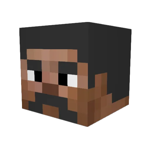 p4vouk Minecraft avatar head, 3D render