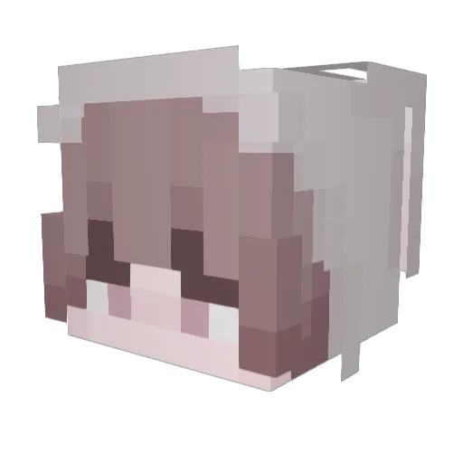 p6ve Minecraft avatar head, 3D render