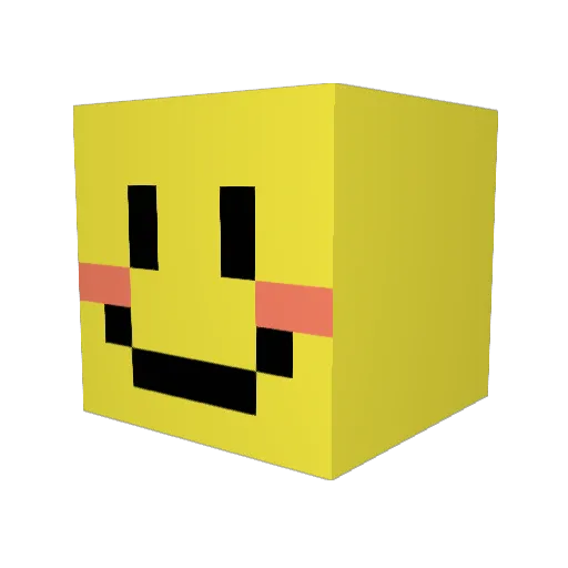 p85405 Minecraft avatar head, 3D render