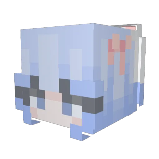 p9ge Minecraft avatar head, 3D render