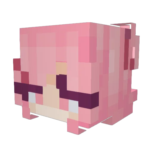 p9x1 Minecraft avatar head, 3D render