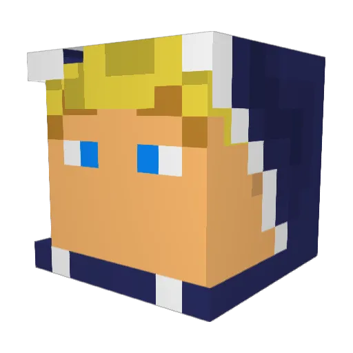 pG_Svenson Minecraft avatar head, 3D render
