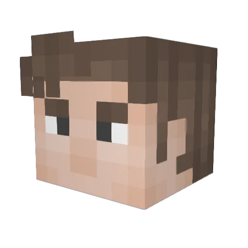 pH1K7a Minecraft avatar head, 3D render