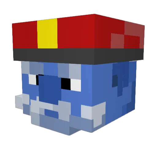 pISTOLASTWO Minecraft avatar head, 3D render