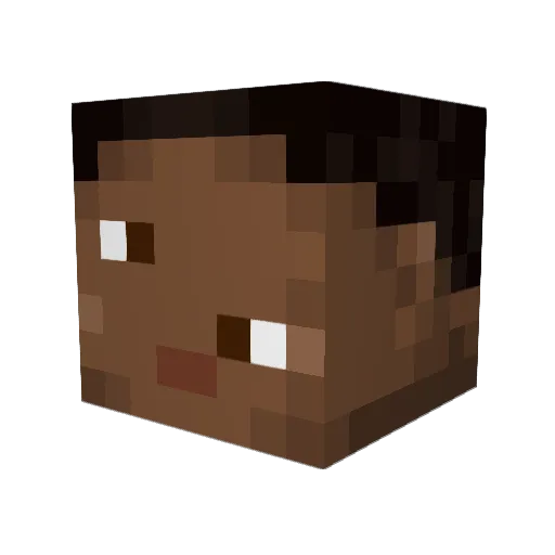 pK___69 Minecraft avatar head, 3D render