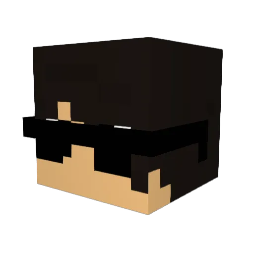 pLnStream Minecraft avatar head, 3D render