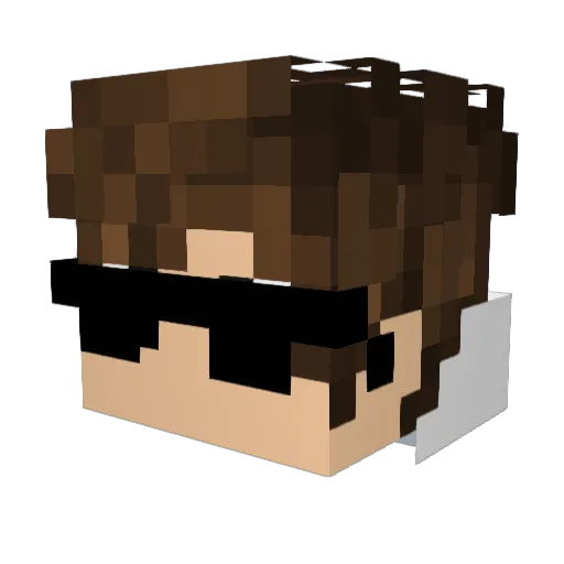 pNani Minecraft avatar head, 3D render