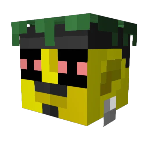 pREnsad0 Minecraft avatar head, 3D render