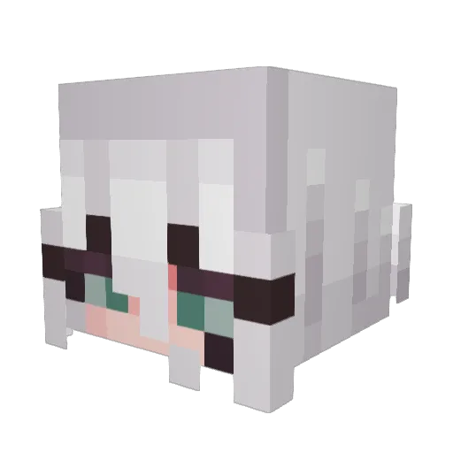 pUzz1 Minecraft avatar head, 3D render