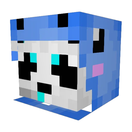 pVp_L3Gend Minecraft avatar head, 3D render