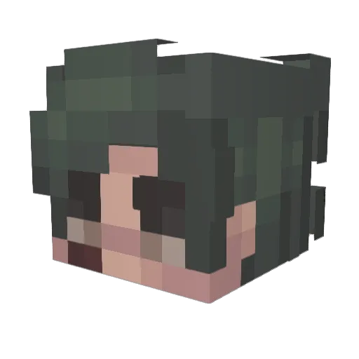 pWeed Minecraft avatar head, 3D render