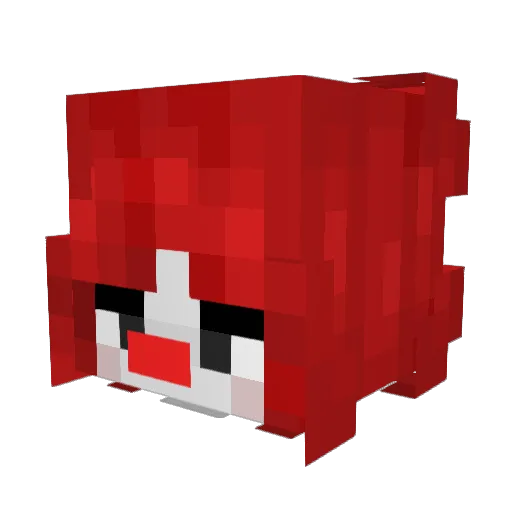 p_0x Minecraft avatar head, 3D render