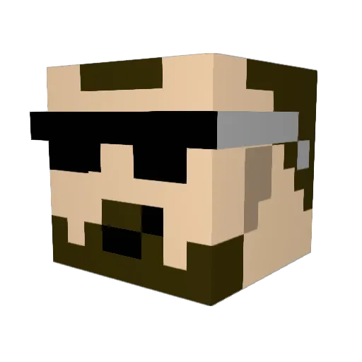 p_X3 Minecraft avatar head, 3D render