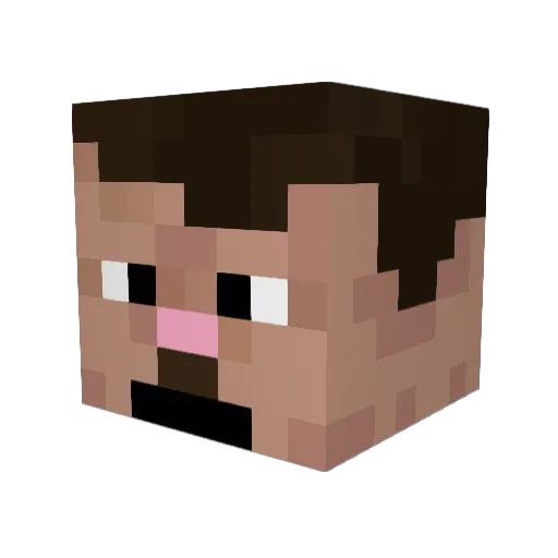 p_summs Minecraft avatar head, 3D render