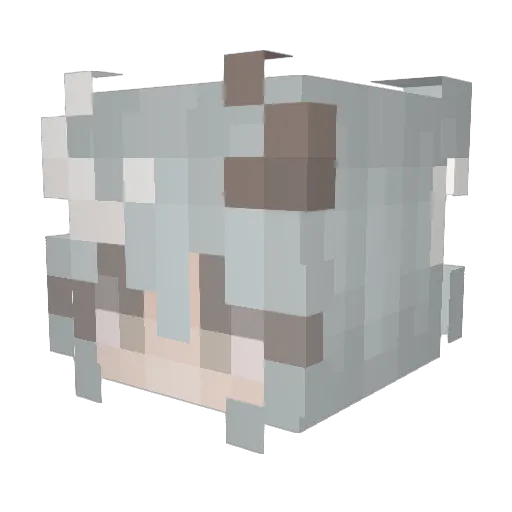 p_xl Minecraft avatar head, 3D render