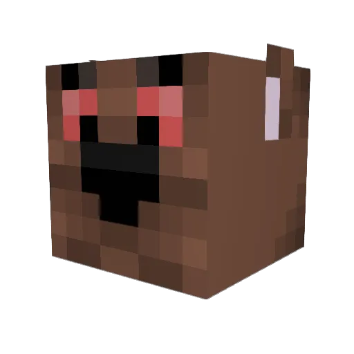 pa_poi12 Minecraft avatar head, 3D render