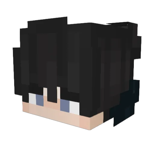 paaid Minecraft avatar head, 3D render
