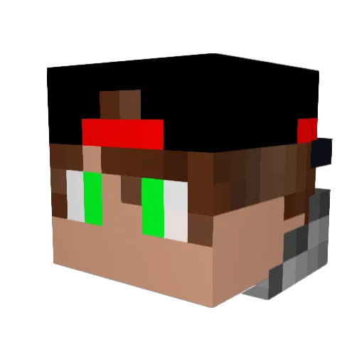 paamba Minecraft avatar head, 3D render