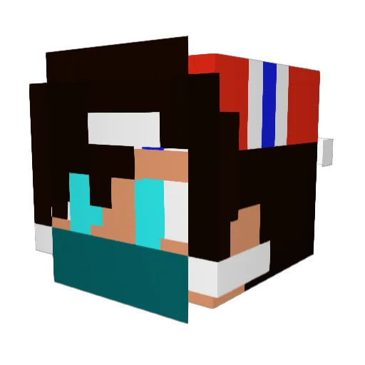 paarak Minecraft avatar head, 3D render
