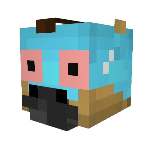 paard Minecraft avatar head, 3D render