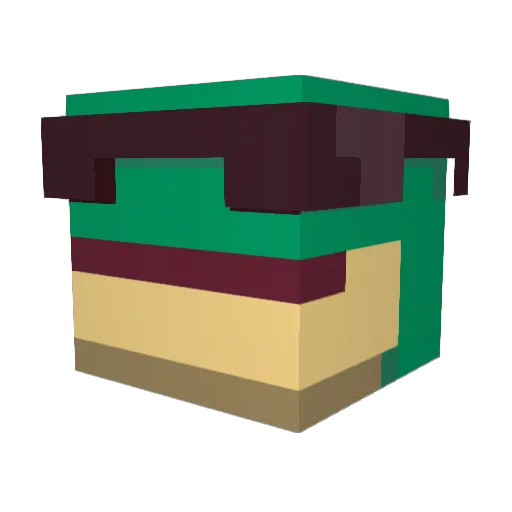 paavanFL Minecraft avatar head, 3D render