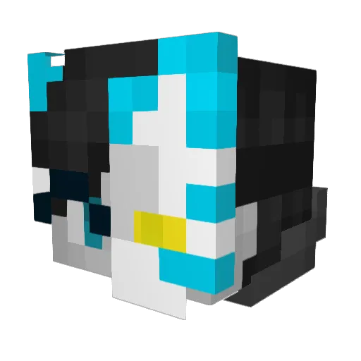 pabasket Minecraft avatar head, 3D render