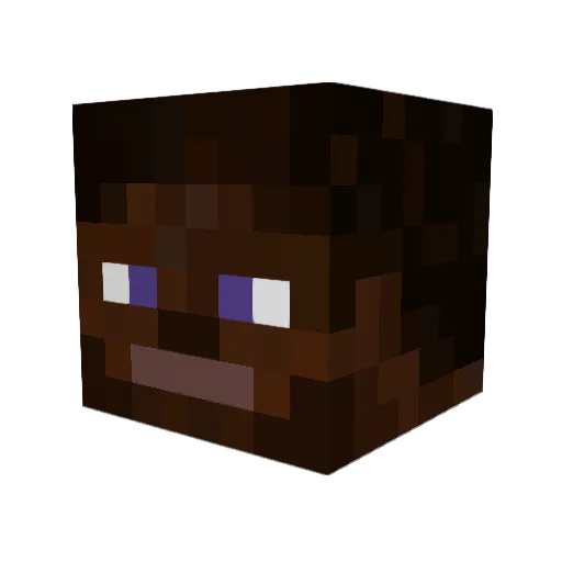 pableau Minecraft avatar head, 3D render
