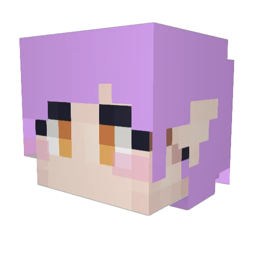pabling Minecraft avatar head, 3D render