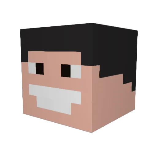 pablo116 Minecraft avatar head, 3D render