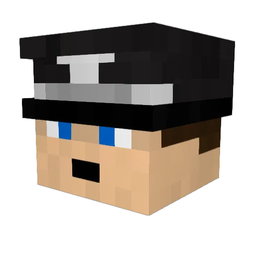 pablobarn Minecraft avatar head, 3D render