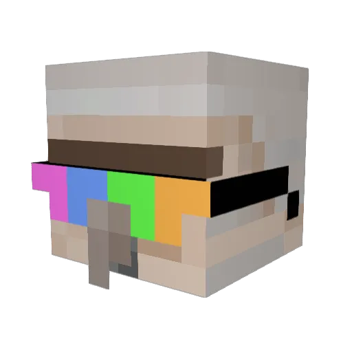 pabloee Minecraft avatar head, 3D render
