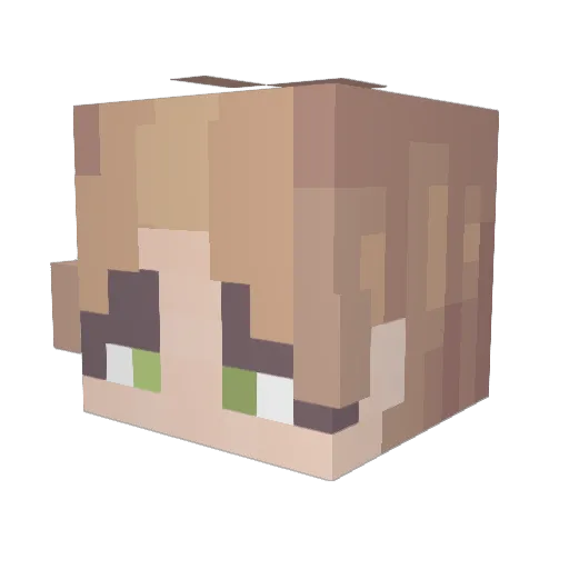pablostick Minecraft avatar head, 3D render