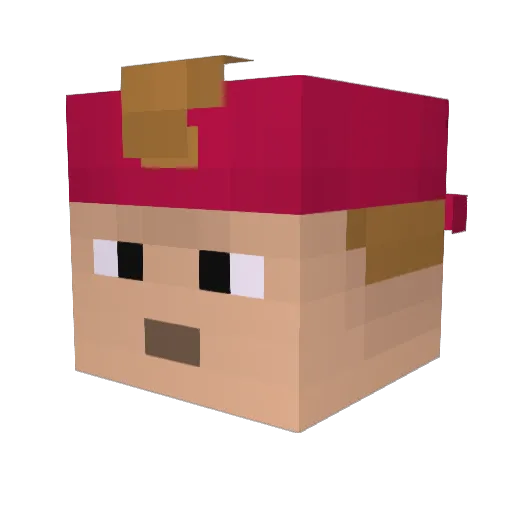 pabluskot Minecraft avatar head, 3D render