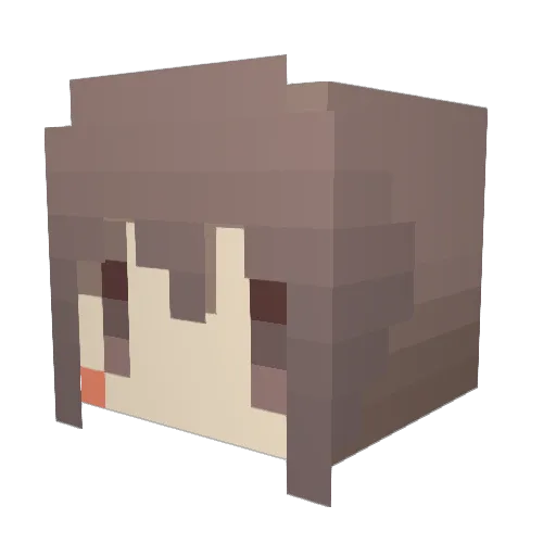 pabook_32 Minecraft avatar head, 3D render