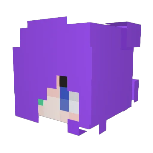 paborang Minecraft avatar head, 3D render