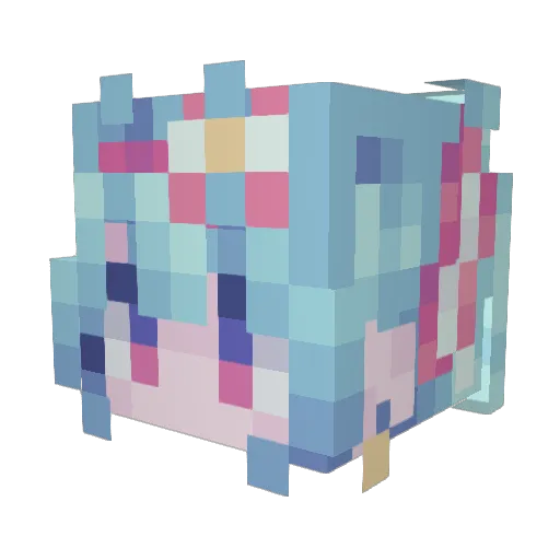 pabscal Minecraft avatar head, 3D render