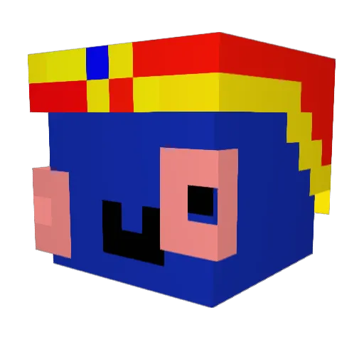 pabysky Minecraft avatar head, 3D render
