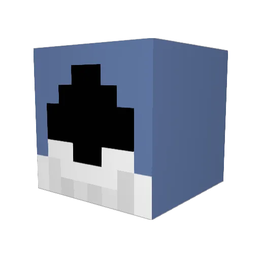 pacbat Minecraft avatar head, 3D render