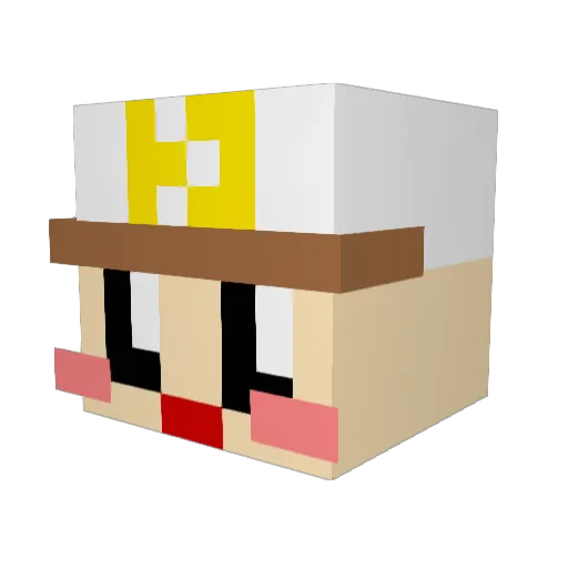 paceri Minecraft avatar head, 3D render