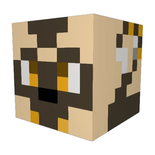 pack269 Minecraft avatar head, 3D render