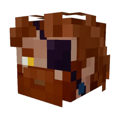 packo0101 Minecraft avatar head, 3D render