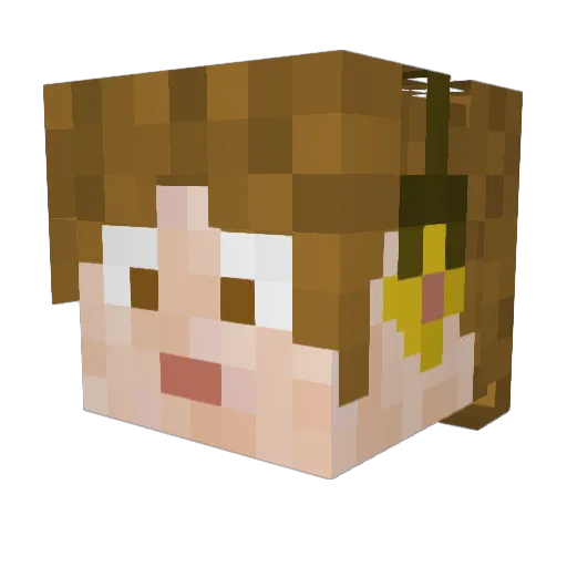 packs5 Minecraft avatar head, 3D render
